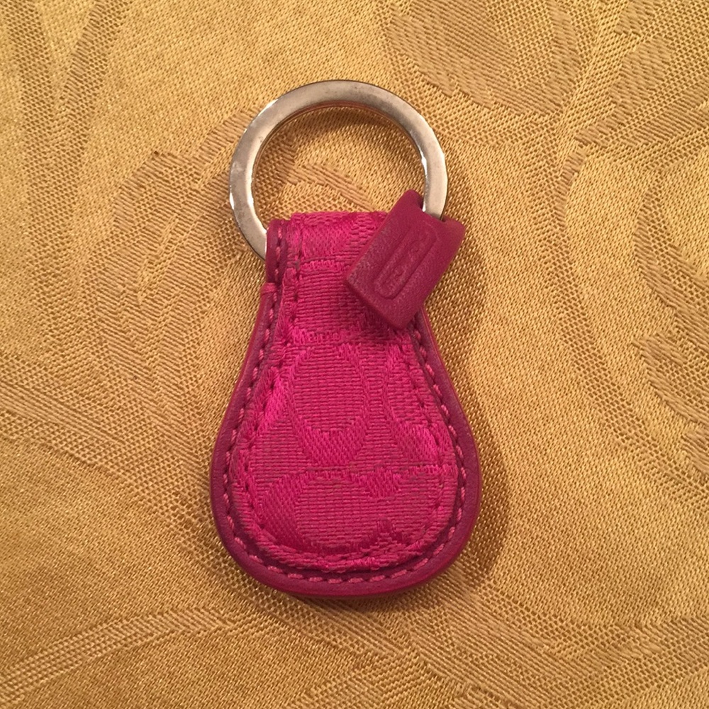 Coach Raspberry Pink Keychain 💖